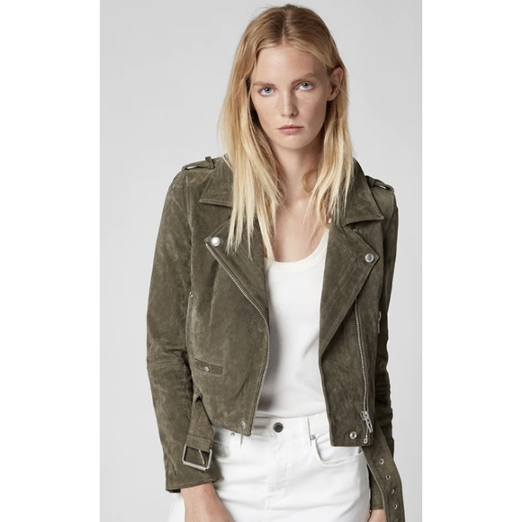 Blank NYC Jackets & Blazers - Leather HERB MOTO JACKET size M beautiful olive green color blanknyc